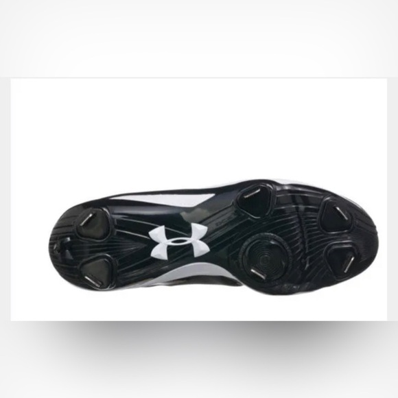 UNDER ARMOUR UA YARD MID ST METAL BASEBALL CLEATS BLACK NEW NO BOX - Picture 5 of 9